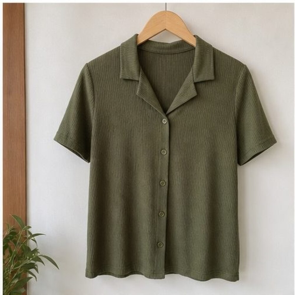 Olive Button Blouse
